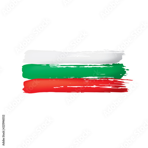 Bulgaria flag, vector illustration on a white background