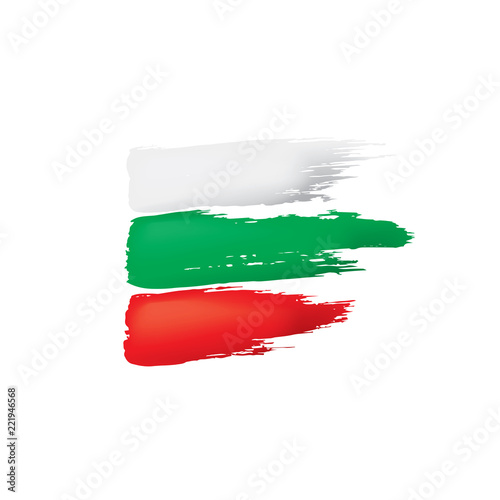 Bulgaria flag, vector illustration on a white background