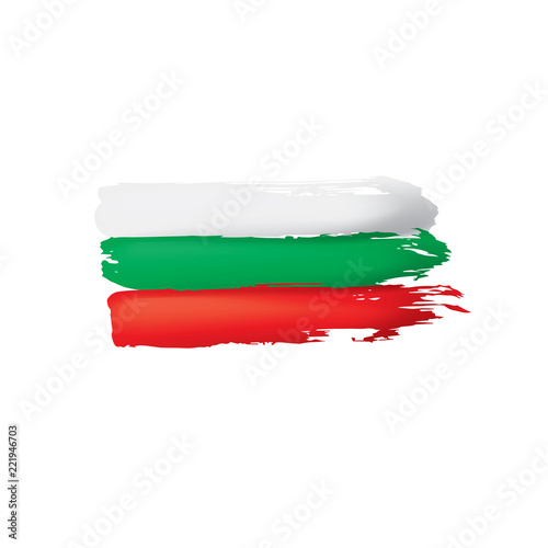 Bulgaria flag  vector illustration on a white background