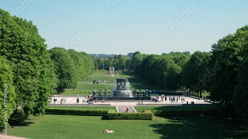 Wallpaper Mural Drone shot of Vigelandsparken (Frogneparken) in Oslo, Norway, in Torontodigital.ca
