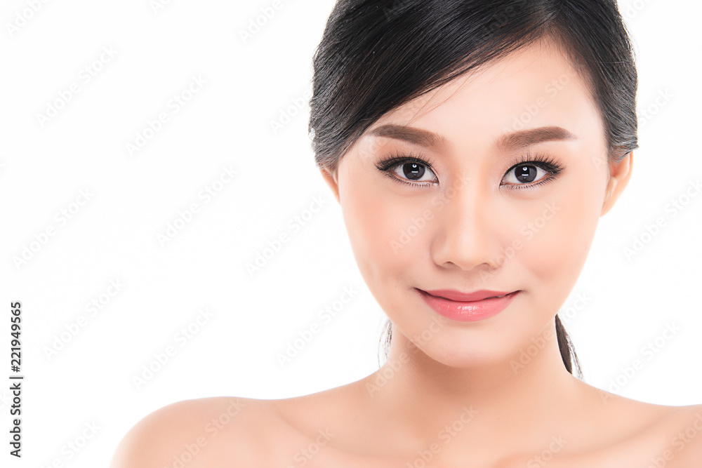 Beautiful Young Asian Woman with Clean Fresh Skin Beautiful Young Asian Woman with Clean Fresh Skin