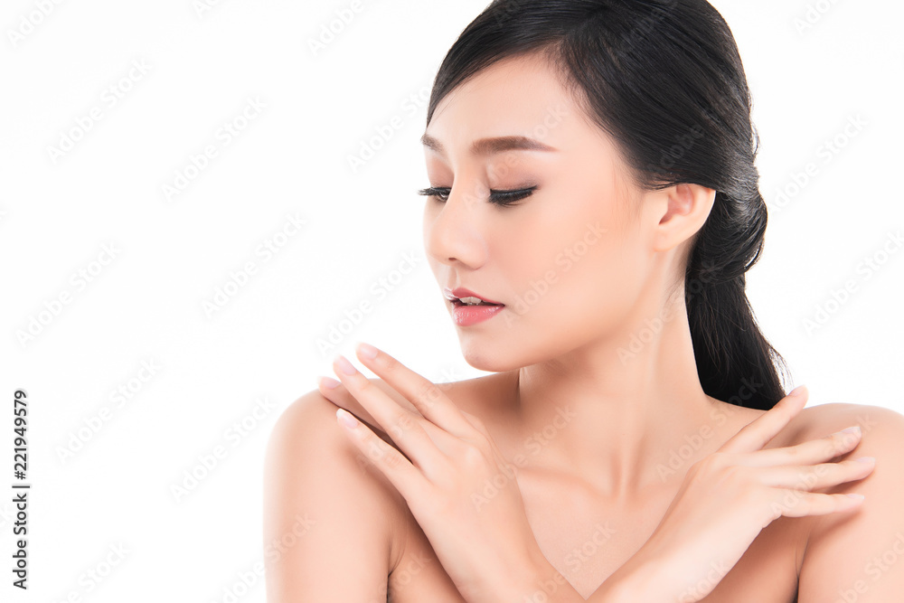Beautiful Young Asian Woman with Clean Fresh Skin Beautiful Young Asian Woman with Clean Fresh Skin