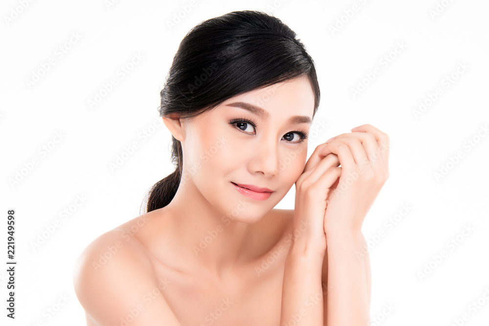 Beautiful Young Asian Woman with Clean Fresh Skin Beautiful Young Asian Woman with Clean Fresh Skin