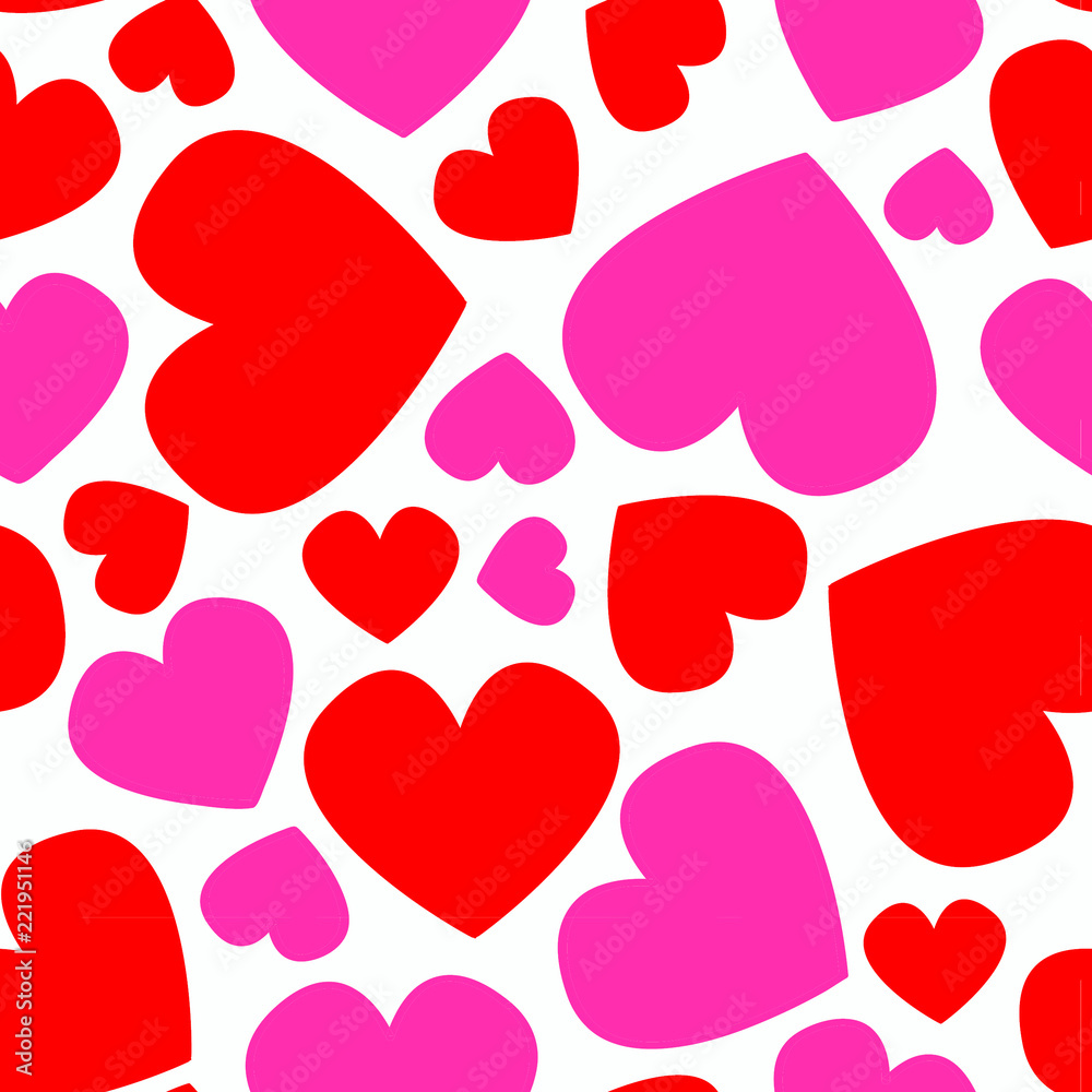 Seamless sweet heart repeating pattern illustration Seamless sweet heart repeating pattern illustration