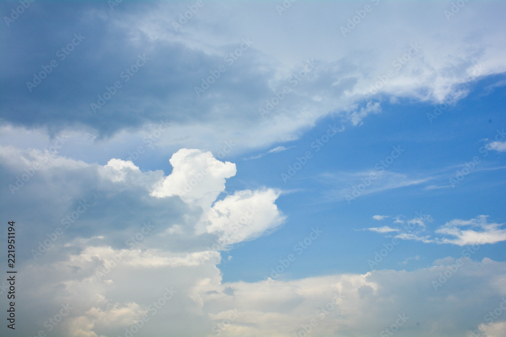 blue sky with cloud in summer - background