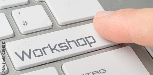 Obraz na płótnie Tastatur mit beschrifteter Taste - Workshop