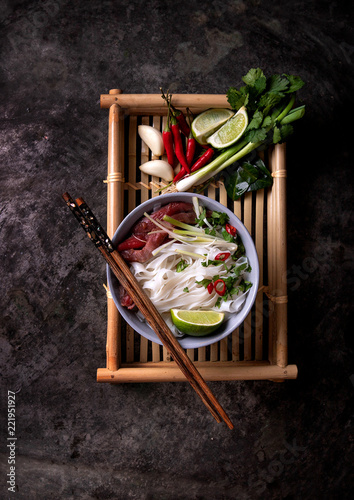 Traditional Vietnamese soup Pho Bo