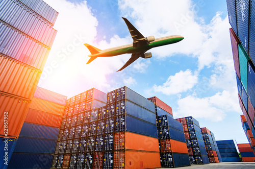 Logistics and transportation and logistic import export and transport industry background