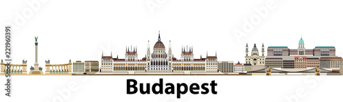 Budapest vector city skyline