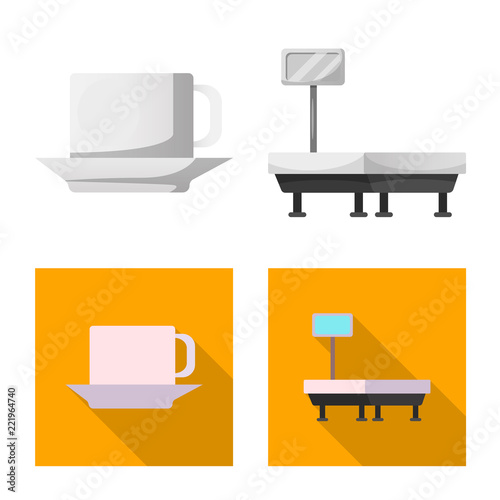 Isolated object of airport and airplane icon. Set of airport and plane stock vector illustration.