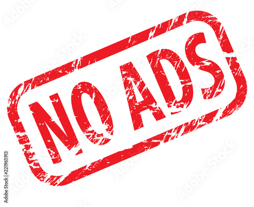 NO ADS sign