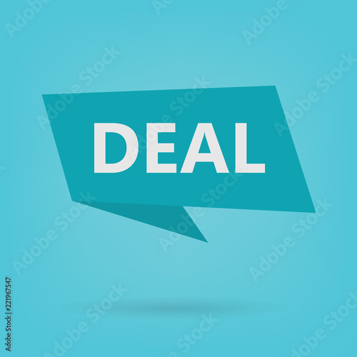 deal word on a sticker- vector illustration