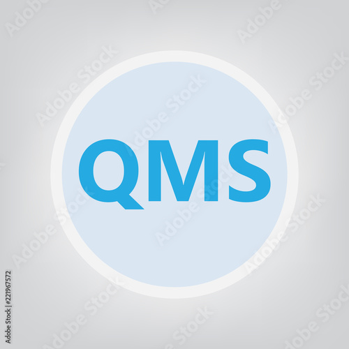 QMS (Quality management system) acronym- vector illustration