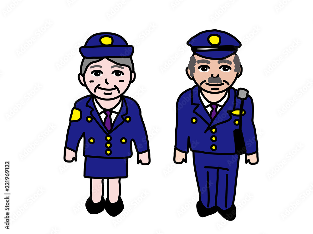 制服のシニア警察官 制服のシニア警察官