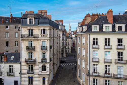 Buildings seen from the castle in Nantes 