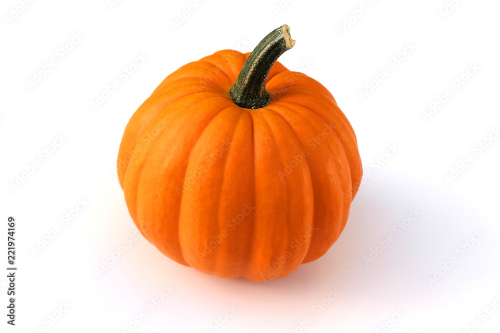 Fototapeta premium Orange pumpkin on white