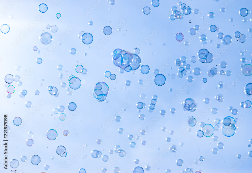 blue soap bubbles