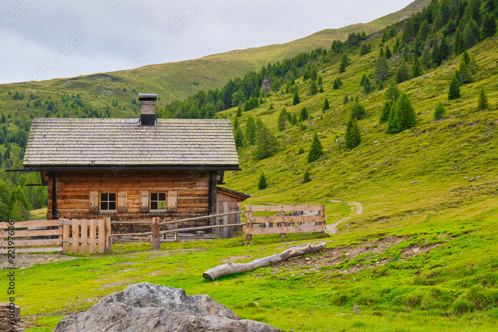 Berghütte im grünen