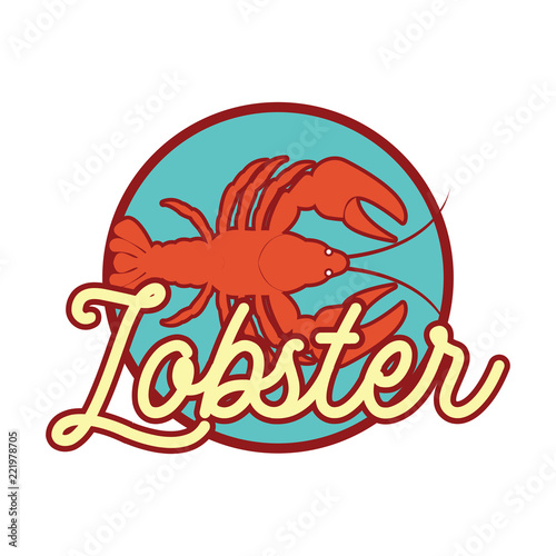 lobster logo for lobster festival isolated on white background