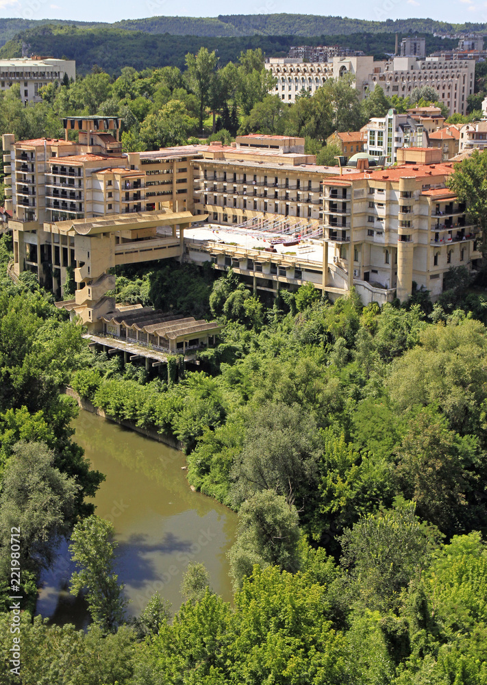 the cityscape of city Veliko Tarnovo in Bulgaria