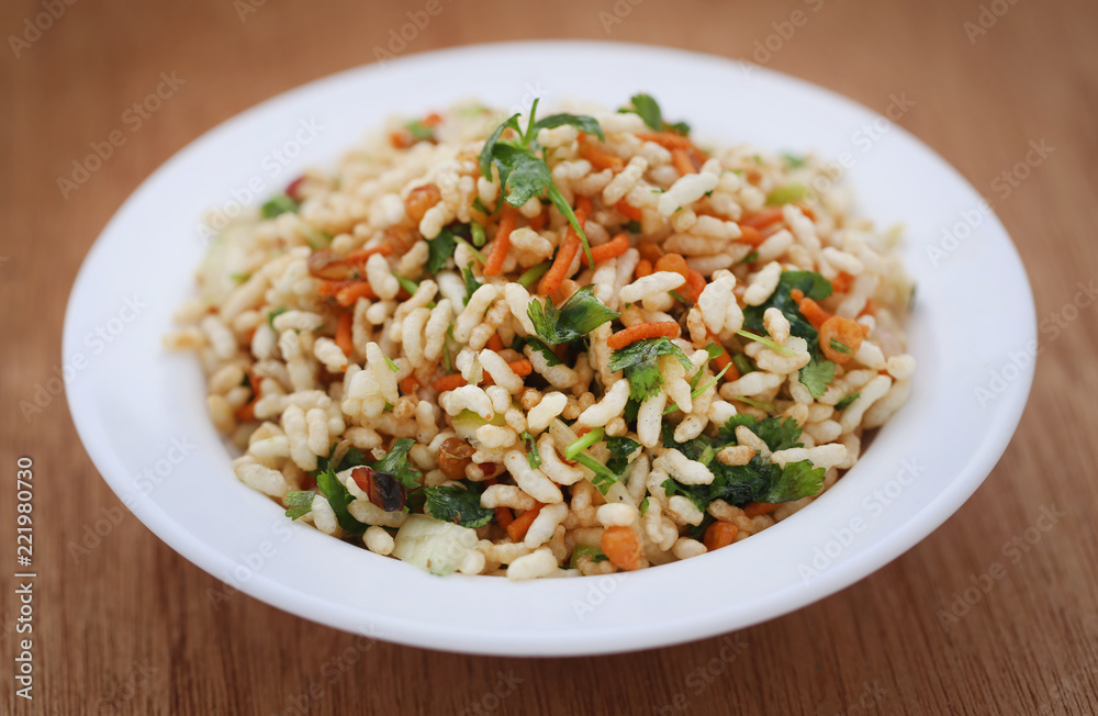Puffed with hot spices and Bombay mix Puffed with hot spices and Bombay mix