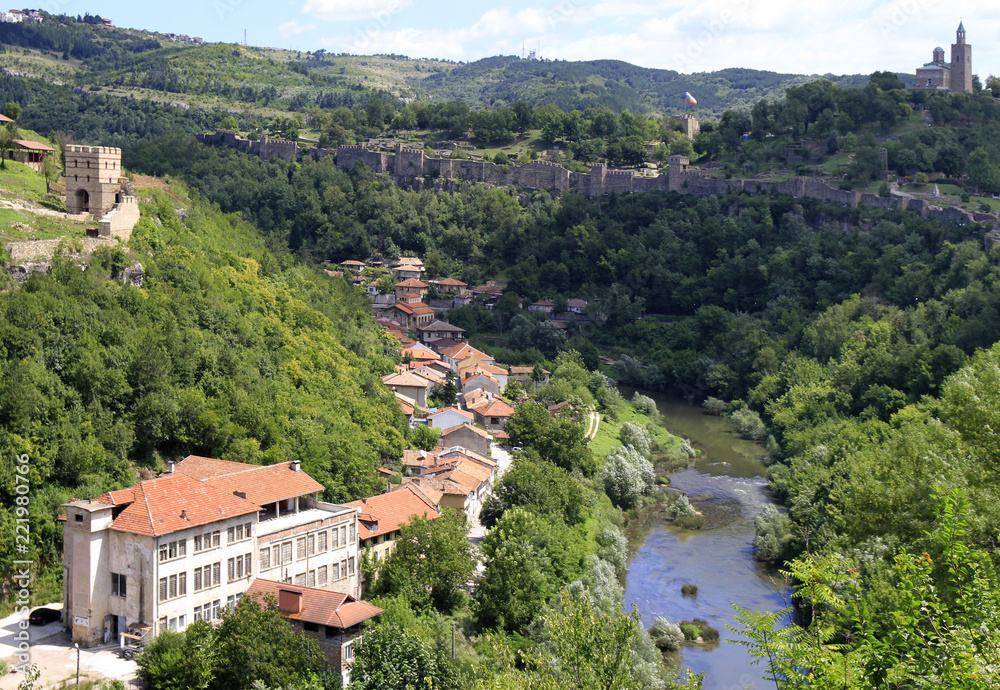 the cityscape of city Veliko Tarnovo in Bulgaria