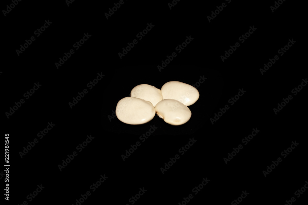 beans isolated on a black background beans isolated on a black background