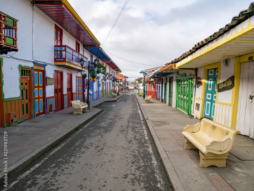 Street of Salento, Colombia