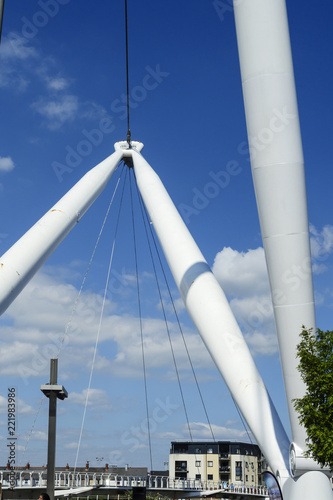 City Footbridge over the River Usk Newport Gwent Wales photo