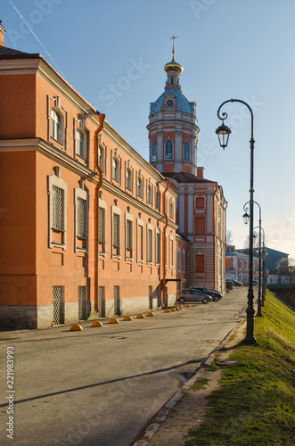 North-West (Riznichnaya) tower of the Alexander Nevsky lavra.