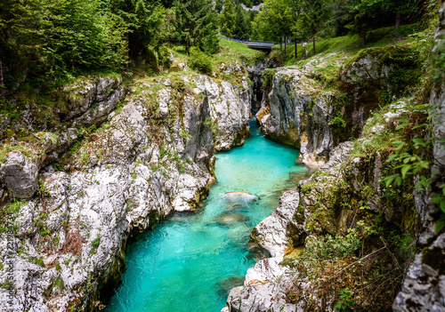 Velika Korita or Great canyon of Soca river, Bovec, Slovenia.