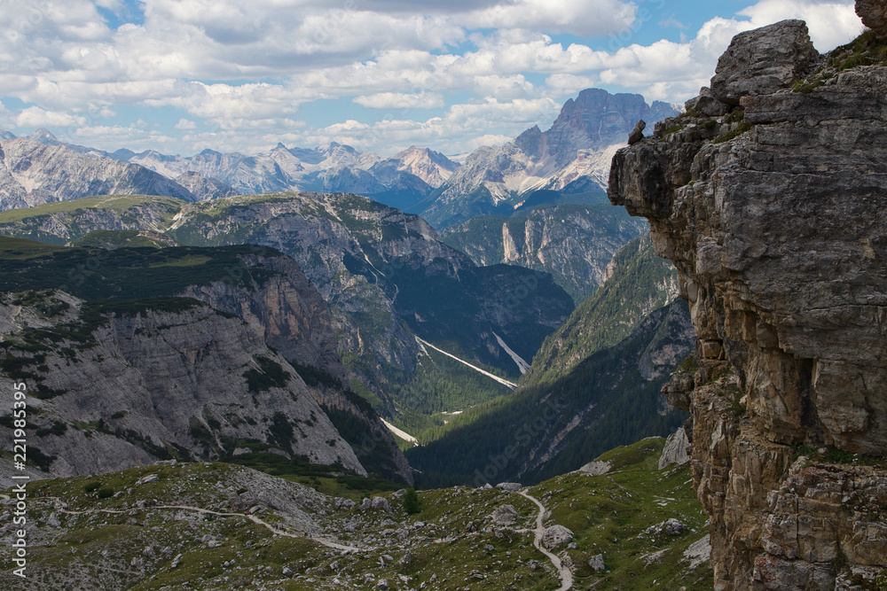 Alpen, Täler und Wolken