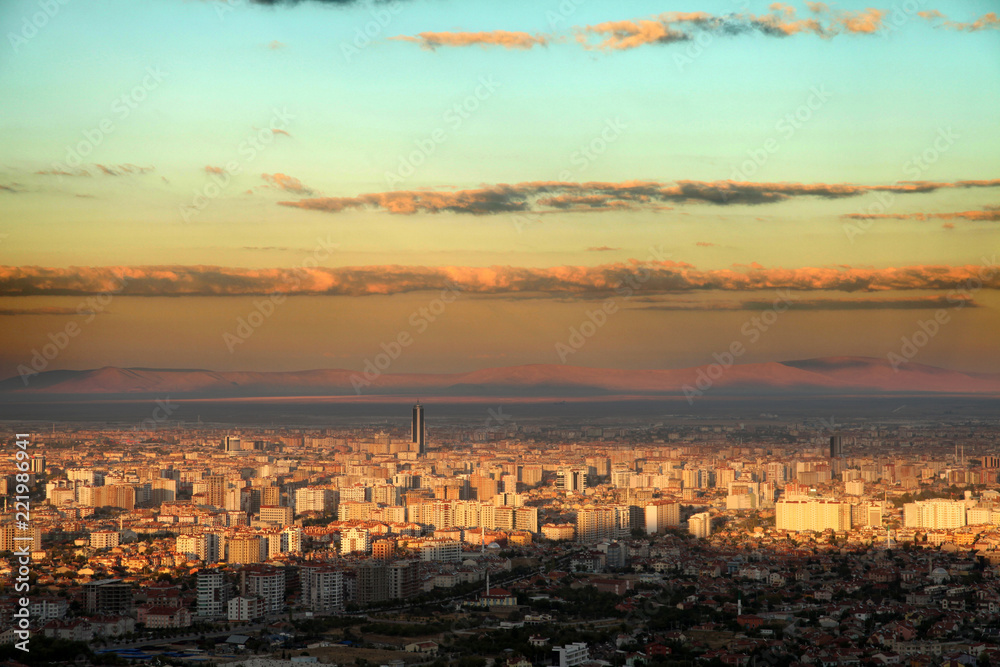 Konya City at Sunset