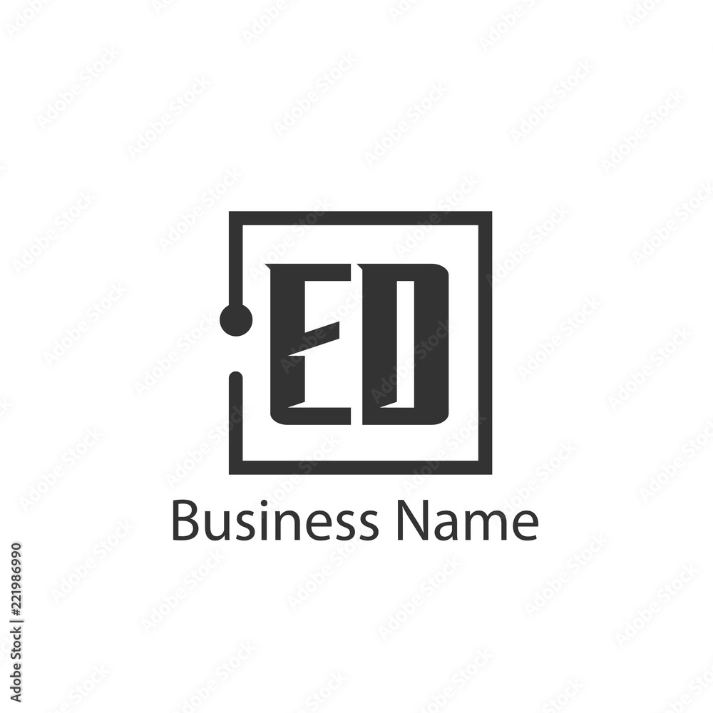 Obraz premium Initial Letter ED Logo Template Design