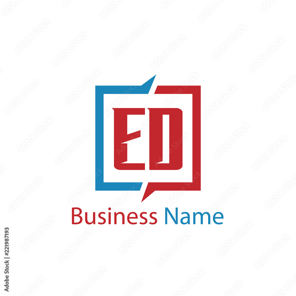 Obraz premium Initial Letter ED Logo Template Design