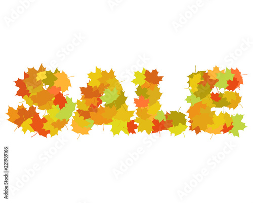 Autumn sale fall - vector logo 