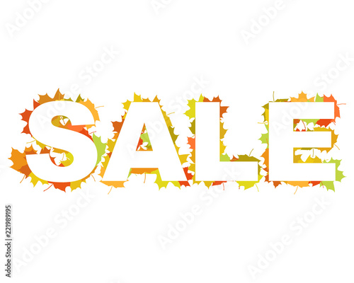 Autumn sale fall - vector logo 
