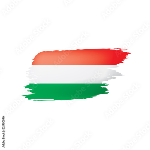 Hungary flag  vector illustration on a white background
