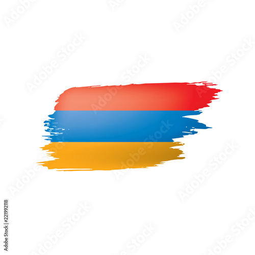 Armenia flag  vector illustration on a white background