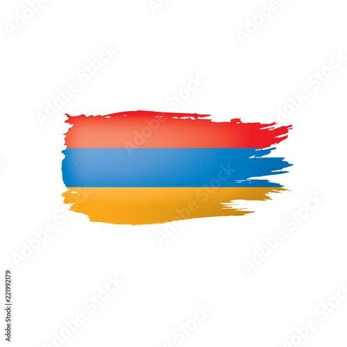 Armenia flag, vector illustration on a white background