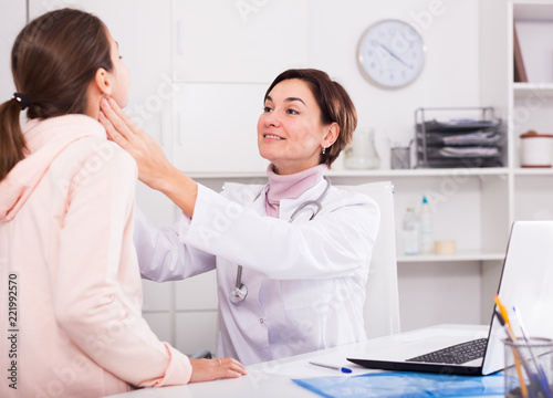 Teenage girl visits doctor