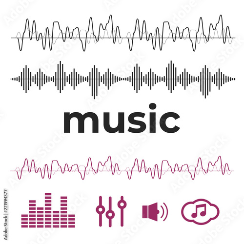 Vector sound waves. Equalizer technology. Radio wave vector