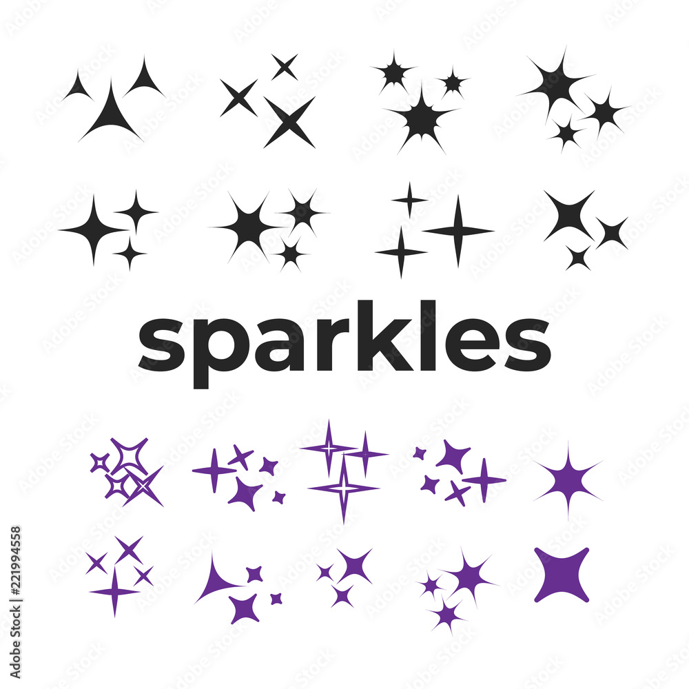 Glowing light effect star. Sparkle lights vector Glowing light effect star. Sparkle lights vector