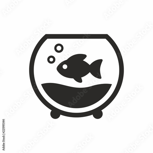 Fish, aquarium vector icon photo