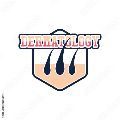 dermatologist logo for doctor or clinic, vector illustration