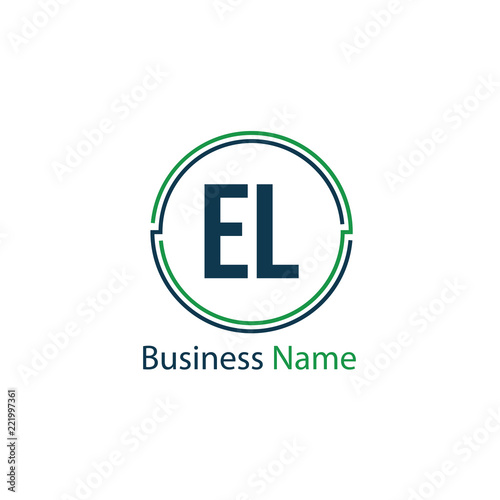 Initial Letter EL Logo Template Design