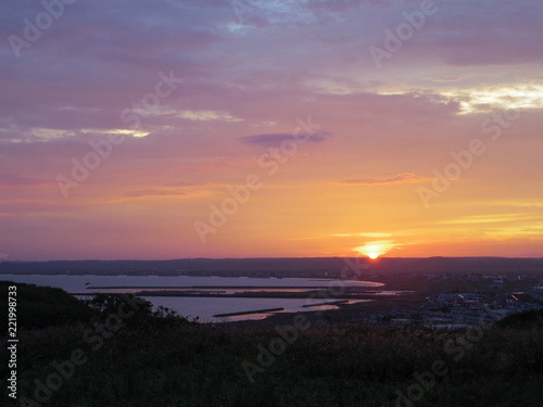 夕日（北海道霧多布岬）