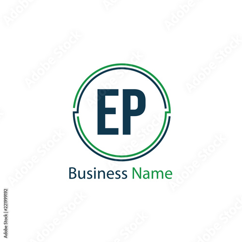Initial Letter EP Logo Template Design
