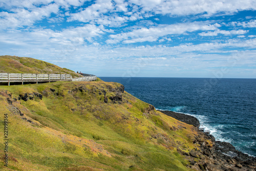 Road under blue sky photo