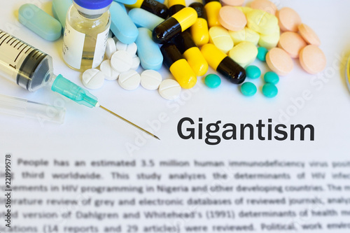 Drugs for Gigantism treatment, abnormal growth hormone disease
 photo